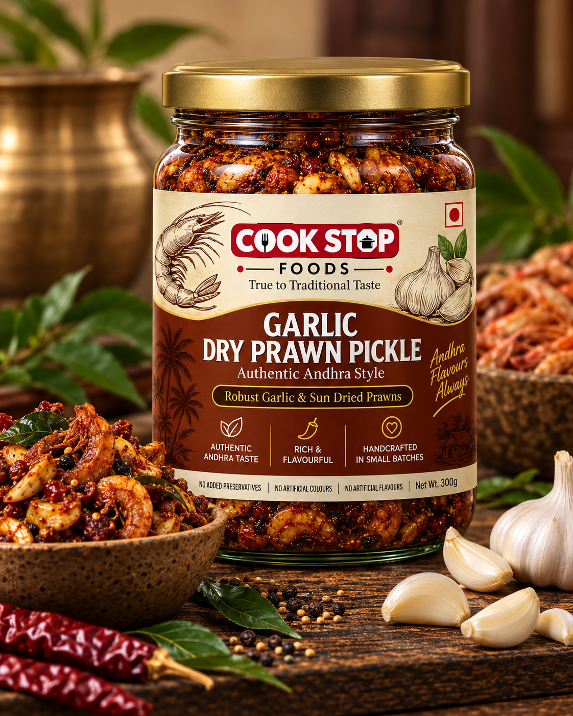 Garlic Dry Prawn Pickle
